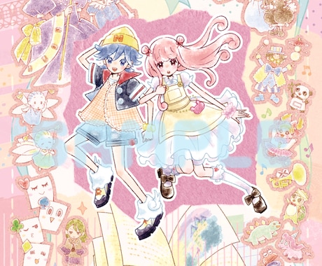 イラスト制作。ご要望に向けた絵柄でご提供いたします キャラクターイラスト、イメージイラスト、キャラクターデザイン イメージ2