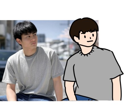 アイコンや名刺に！ゆるっとした人物をお描きします SNSアイコンなどに使えるバストアップのイラストを描きます。 イメージ2