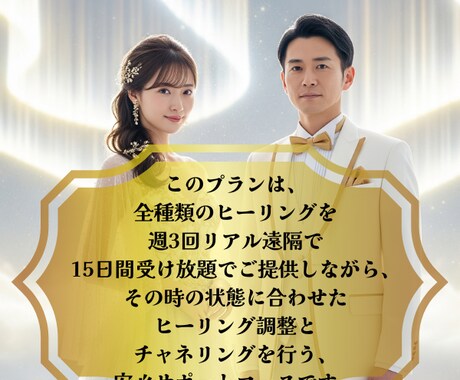 エリート☆リアル遠隔ヒーリング15日間致します 割引中☆週5回♪毎日レベルの徹底調整 イメージ2