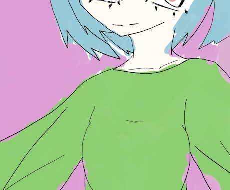 バストアップイラストを描きます ラフ風のイラストが欲しいあなたに イメージ1