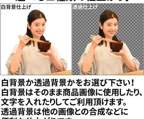 10枚まで3000円！商材写真の切り抜き加工します 背景を気にせず使えるよう切り抜きします！お急ぎの方にぴったり イメージ2