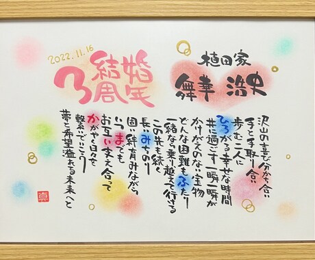 お二人の記念のお品お作りします 各種記念日や、結婚祝い等のプレゼントに。 イメージ1