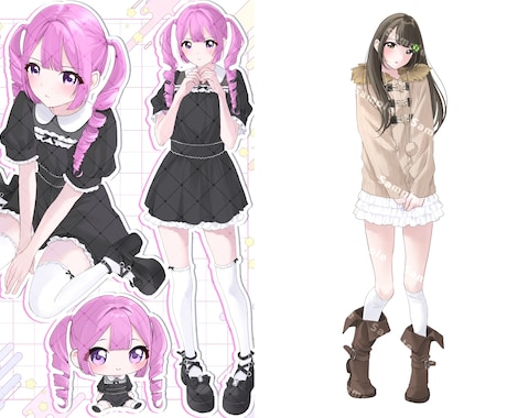 夢絵やカップルを主に様々なイラストをお描きします アイコン 1枚絵  ヘッダー サムネ 立ち絵 イメージ2