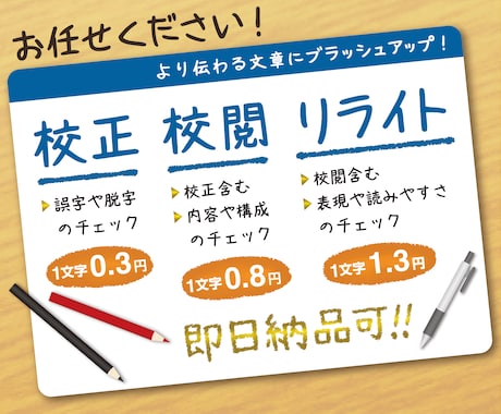 文章校正・校閲・リライト・和訳チェックをいたします 挨拶文・論文・小説・一般書etc.さまざまな文章を承ります イメージ1