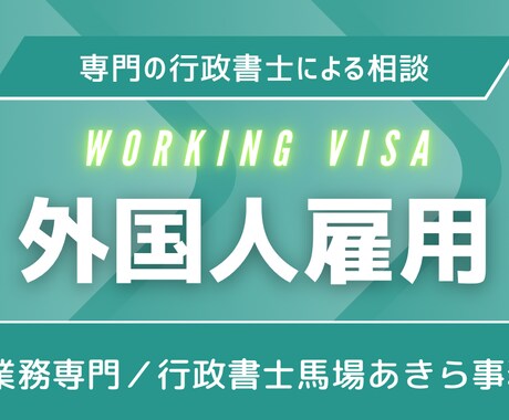 外国人を雇うためのビザ申請の相談に乗ります 特定技能・技能実習以外(技人国など)での雇用をお考えの方向け イメージ1