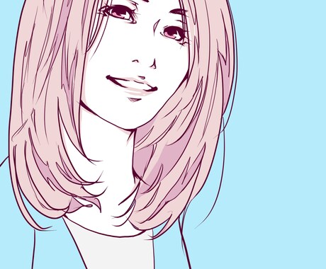 お写真からクールな似顔絵描きます シンプルでカッコよく漫画ちっくな似顔絵を仕上げます イメージ2