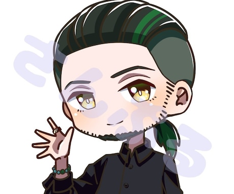 デフォルメキャラクターアイコンを描きます 胸から上のバストアップのデフォルメイラストになります。 イメージ1