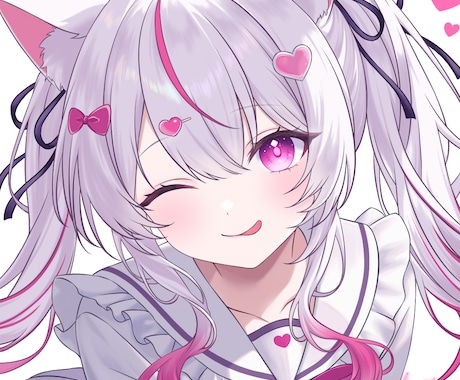 透明感のあるアイコンイラスト制作します SNS・配信・活動用に◎ご希望に寄せて丁寧に制作します イメージ1