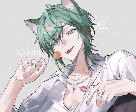様々なタイプの男性イラストを作成いたします 格好いい！可愛い！美人！イケメンイラストをお求めの方へ イメージ2