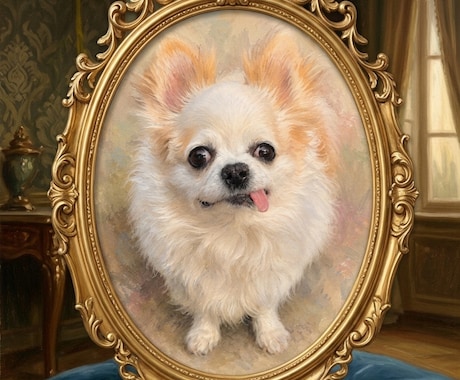 お写真から心をつなぐペット似顔絵を作成します あなたと”うちの子”をつなぐ心のアート/名前・記念日入り対応 イメージ2