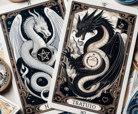 あなたが望む人生をタロットで導き出します あなたの望む運命の出会い/人生を白龍＊黒龍が導きます イメージ1