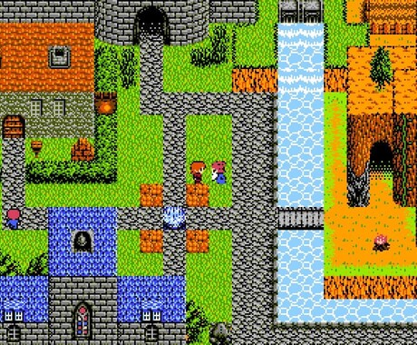 マップチップ(ファミコン風）を9個まで作成します RPGツクール、WolfRPGエディターの素材規格に準じます イメージ1