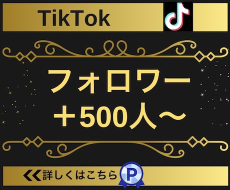 TikTokのフォロワー500人増やします 【実績3150件以上】TikTokフォロワー増加／減少保証有 イメージ1