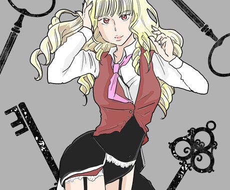 可愛い女の子描きます お洒落な服を着た女の子を描きます イメージ2