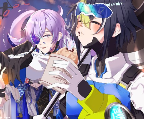 連休前限定受付！超短期でイラスト制作致します VTuber・配信サムネに！映えるイラスト描きます イメージ2