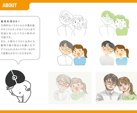 親しみのあるイラスト描きます 汎用的で使い勝手のいいイラストをご提供します イメージ1