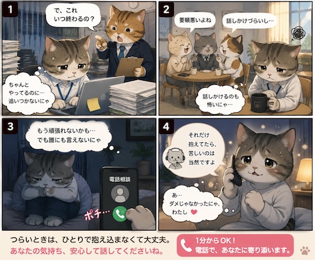 1分からOK！気軽な電話相談できます 今すぐ1分からOK、どんな話も否定せず安心して話せます。 イメージ2