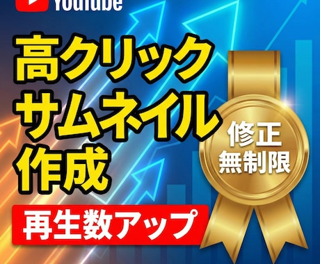 YouTube高クリックAIサムネイル作成します 再生数UP！高品質AIデザインを修正無制限でお届けします イメージ1