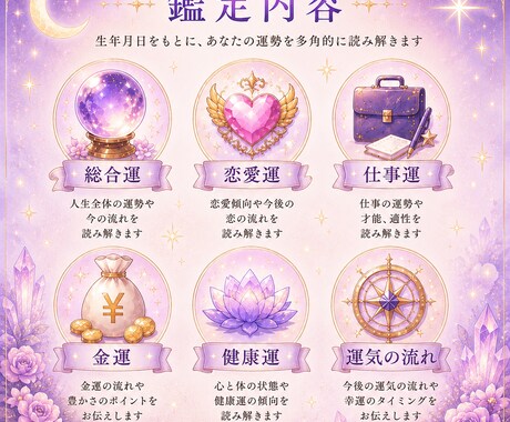 総合運を生年月日で占います 仕事運・金運・性格・総合運まで、生年月日で詳しく鑑定します。 イメージ2