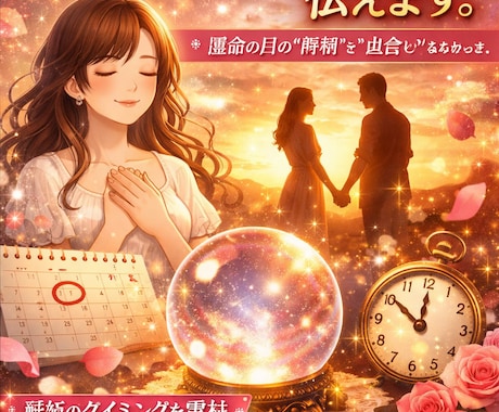 運命の結婚タイミングを霊視し幸せな未来を伝えます いつ？の不安を具体的な時期のヒントと行動指針に変える結婚鑑定 イメージ1