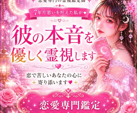 気になる人の気持ちや今後の恋を優しく霊視します 気になる人の気持ち・今後の恋が進むヒントをお伝えします イメージ1