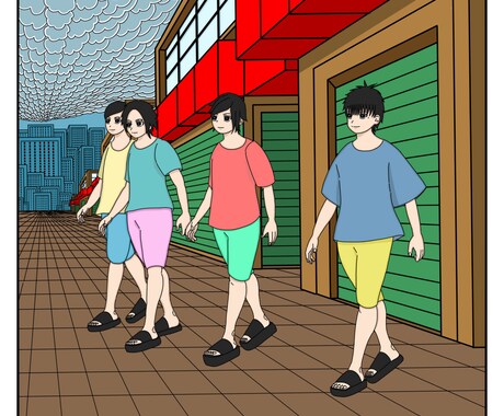 お好きなアングルでカッコかわいいイラストを描きます 通常料金内でお好きなアングルでイラストを描かせて頂きます！ イメージ2