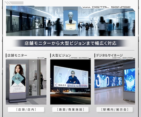 視線を止めるサイネージ広告映像を制作します 気づかれない広告を、見られる広告へ イメージ2