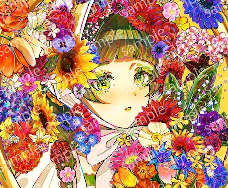 ポップで華やかなSNSアイコンを制作致します イメージ1