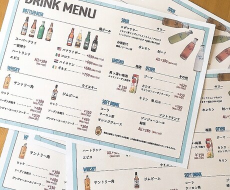 印刷物類デザイン作成します 名刺、イベントチラシ、メニュー表リーフレット 等作成 イメージ2