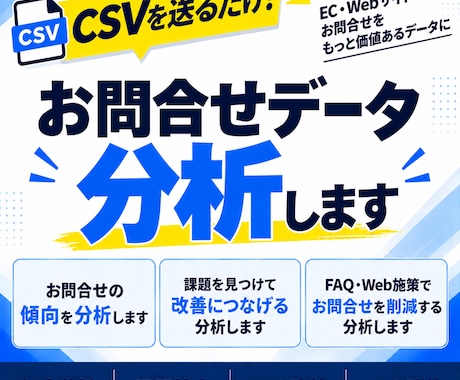 問い合わせデータを分析し改善ポイントを見つけます イメージ1