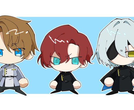 SNSアイコン用にミニキャライラストを描きます あなたのキャラのかっこいい・可愛い魅力をここに凝縮！ イメージ2