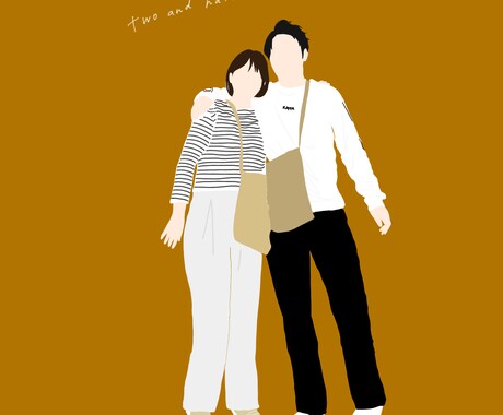 お写真から大切な人とのイラスト描きます 友達・恋人とのイラスト プレゼントなどにもどうぞ イメージ2