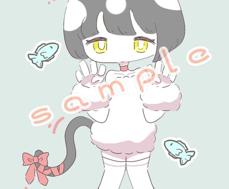 かわいい絵柄好きな人向けの絵柄描けます ゆるふわほんわか かわいいミニキャライラスト イメージ2