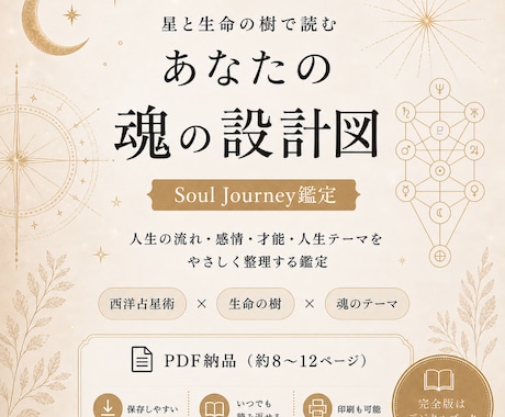 星と生命の樹で魂の設計図を読みます 人生の流れと魂のテーマをやさしく整理します イメージ1