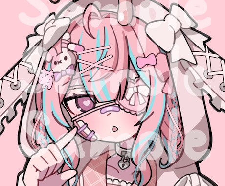 可愛いバストアップイラスト描きます イメージ1
