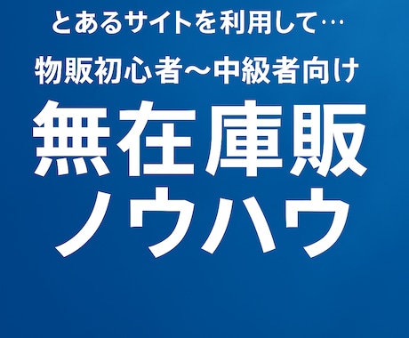 ある商品をリピート転売する方法教えます 在庫リスクゼロ！無在庫転売の極意書です。 イメージ2