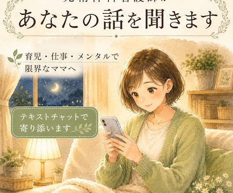 元精神科看護師が、あなたの話を聞きます 育児・仕事・メンタルで限界のママへ イメージ1