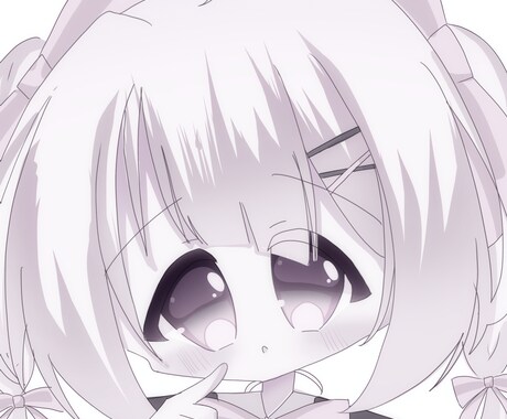 萌えアイコン描きます 彩度低めで少し幼いイラストが得意です イメージ1