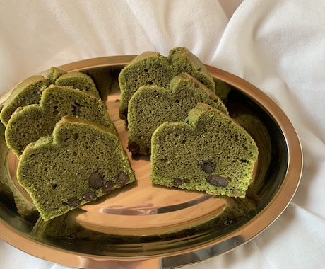 抹茶とあずきの米粉パウンドケーキレシピを教えます 米粉なのにパサパサせず、動物性食材は不使用です☺️ イメージ1