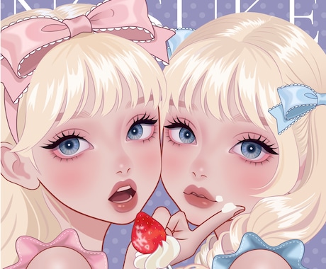 商用可❣️ポップでかわいい女性イラスト描きます