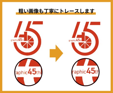 先着5名様限定！色の変更を1パターン無料で承ります 丁寧なトレースで、画像をデータ化いたします。 イメージ2