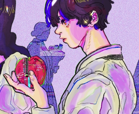 SNSアイコン等のイラストを制作します リアルタッチからデフォルメまでok！ イメージ2