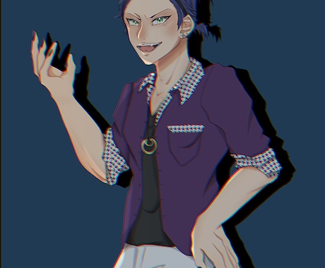 男性キャラクターの一枚絵描きます 男性キャラクターのイラストを作成いたします！ イメージ1