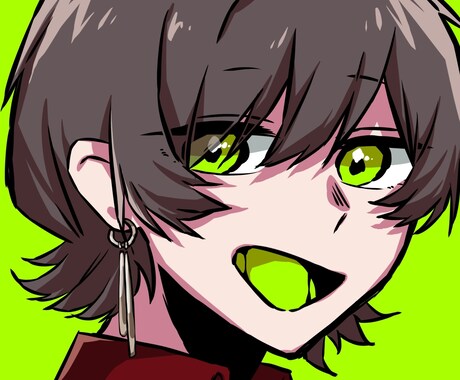 パッと目を惹くアイコン描きます 男女どちらも可能！顔アップで目立つアイコンをお探しの方へ。 イメージ1