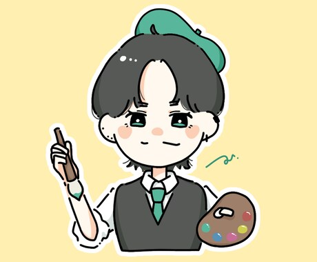 シンプルな可愛い似顔絵を描きます イメージ1