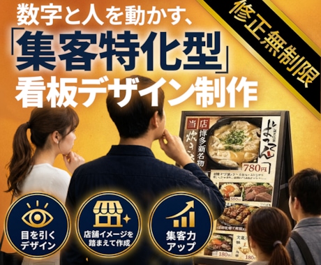 店舗看板・A型看板・立て看板デザインします イメージ1