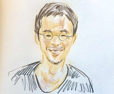 アイコンや装飾に⭐️スケッチ風に描きます 暖かさのある似顔絵作成します！ イメージ2