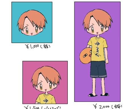 ゆるかわいい♡イラスト作成したします ♡♡今なら即日納品可能です♡♡ イメージ2
