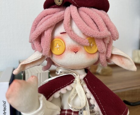 CCDOLL・手作りぬいぐるみを販売します 完全一点もの・即納OK・赤い制服のうさぎさん イメージ2