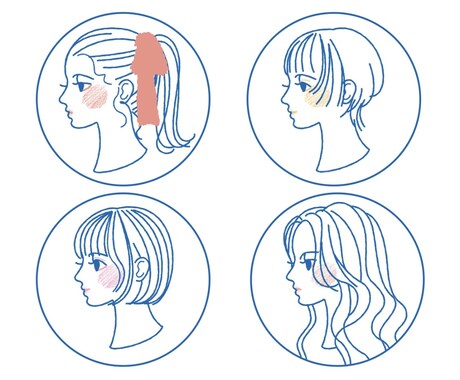 シンプル・可愛い・綺麗な横顔アイコン描きます シンプルで可愛い、あなただけのアイコンイラストを制作します！ イメージ2